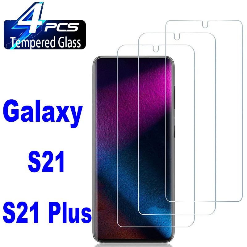 2/4Pcs Tempered Glass for Samsung Galaxy S21 S21 Plus S21Plus Screen Protector Glass Film