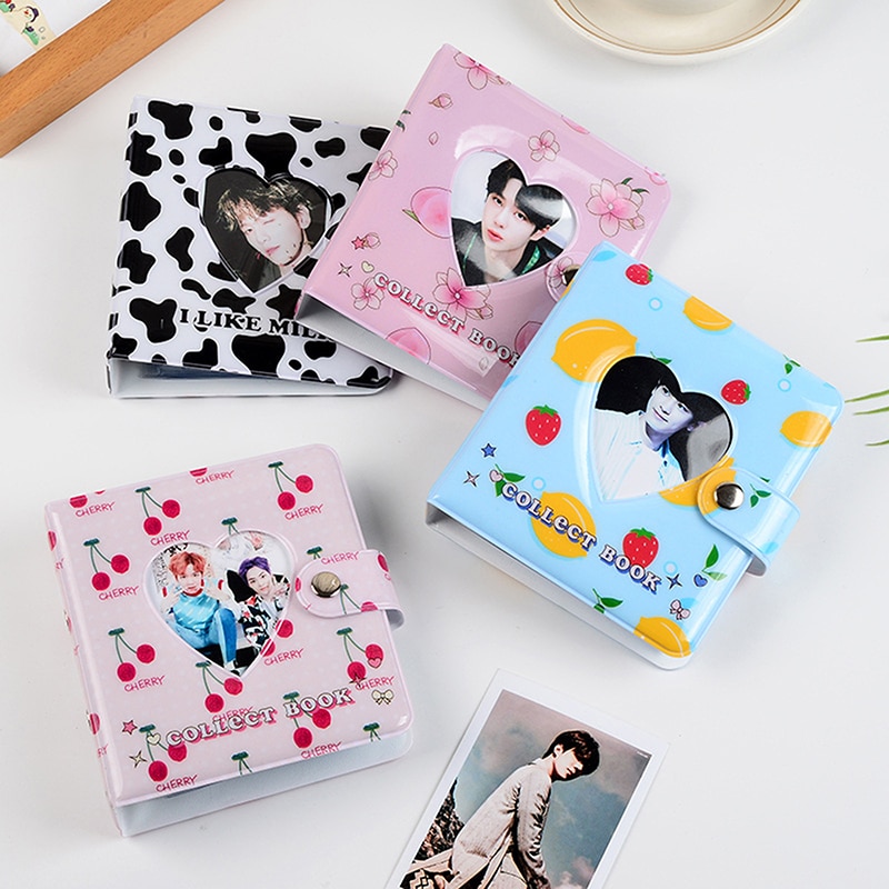 3 Inch Polaroid Photo Album Can Replace Inner Pages 20 Sheet Loose Leaf Cartoon Hollow Heart Picture Storage Mini Scrapbooking