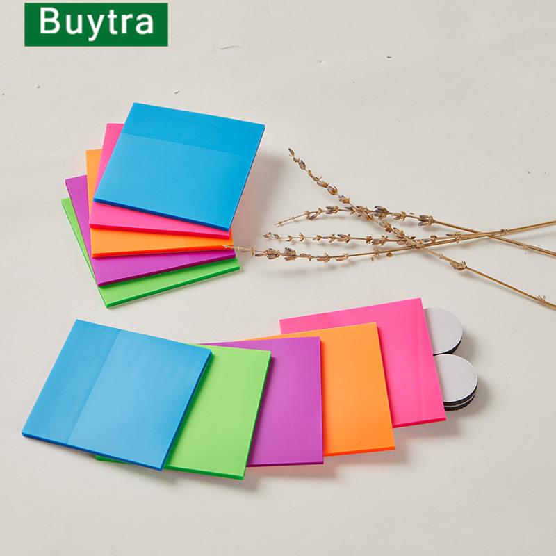 50pcs Transparent Sticky Note Pads Waterproof Self-Adhesive Memo Notepad School Office Supplies Stationery 76 * 76mm