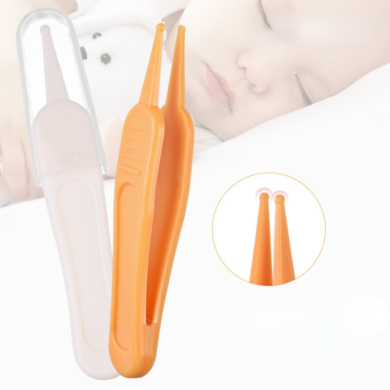 2pcs/set Baby Child Infant Health Care Booger Cleaner Clip Tweezer Baby Noise Booger Ear Wax Clean Tweezers