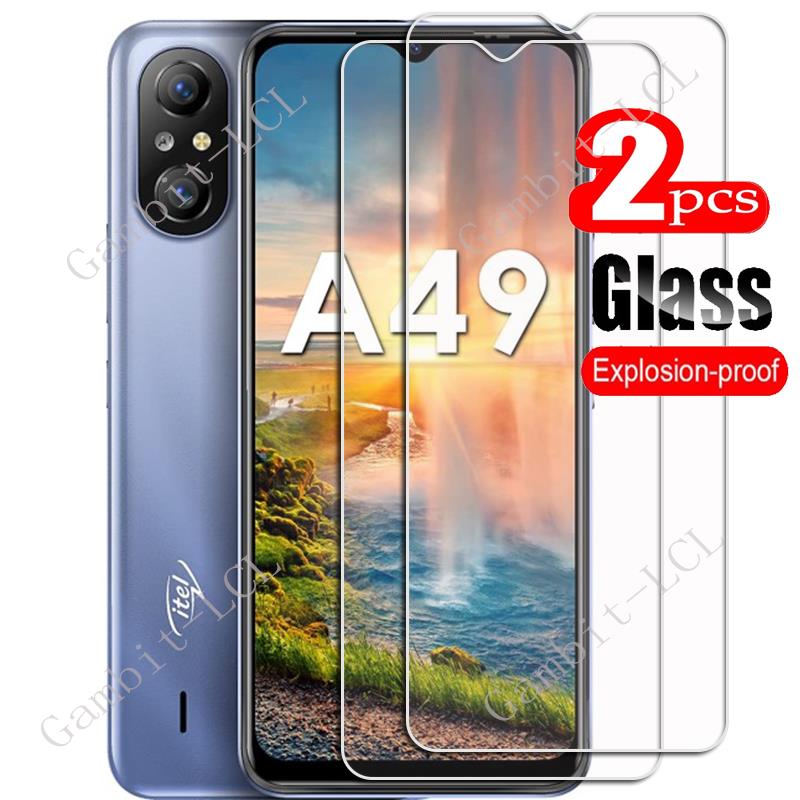 For Itel A49 Tempered Glass Protective On ItelA49 6.56Inch Screen Protector SmartPhone Cover Film