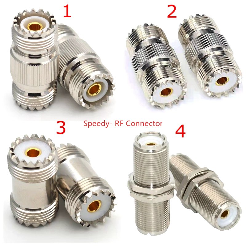 1Pcs SO239 SL16 UHF SO-239 Female Jack To UHF Female Straight Connector UHF To UHF Female Nut&Washer Bulkhead Mount for PL-2