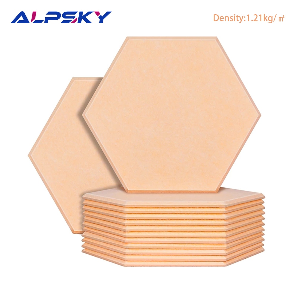 12 Pcs Large Hexagon Soundproofing Wall Panels Kids Nursery Noise Insulation Wall Decor Sound Proof Acoustic Panel Home Decor