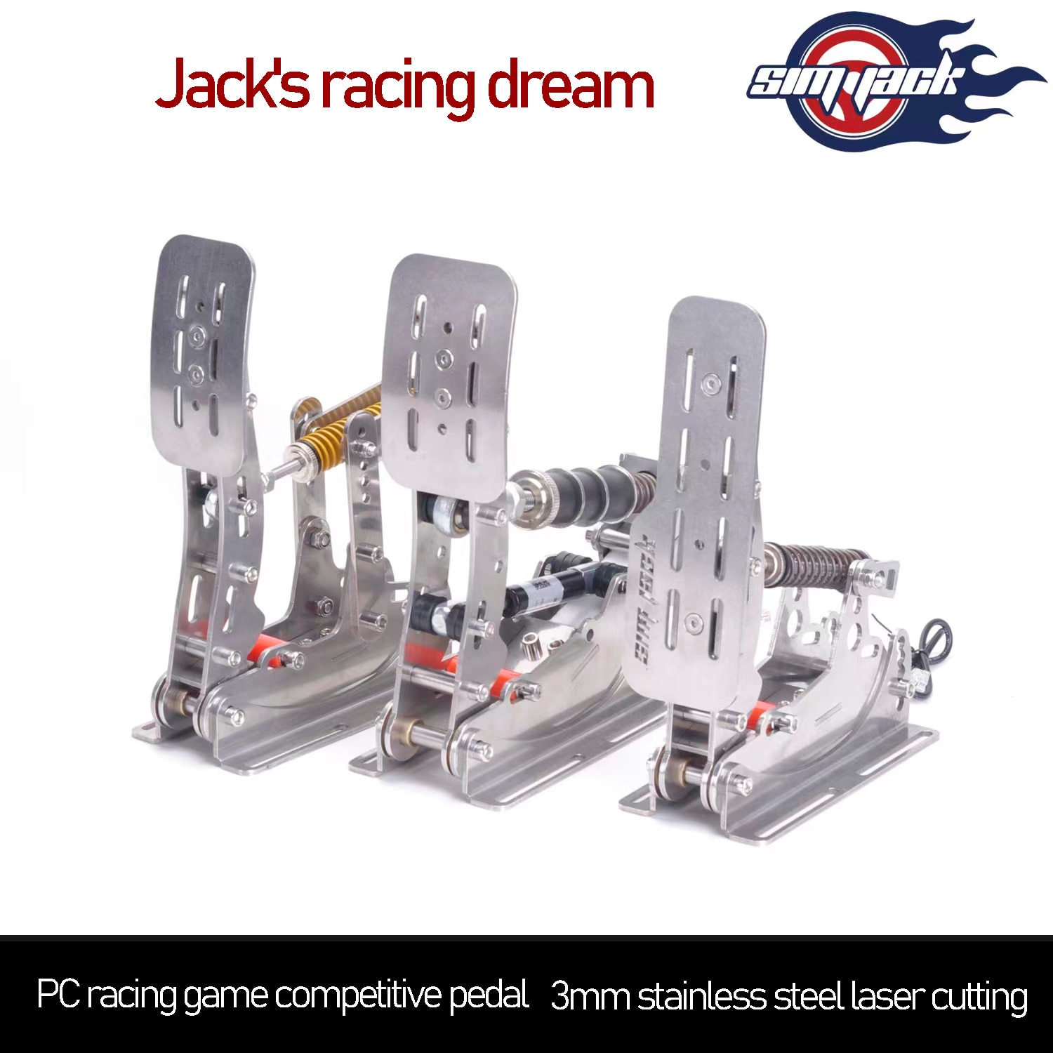 SIMJACK PRO Pedals Sim Racing Pedals PC Racing Simulator Pressure Sensor Load Cell HE Hydraulic Pedal