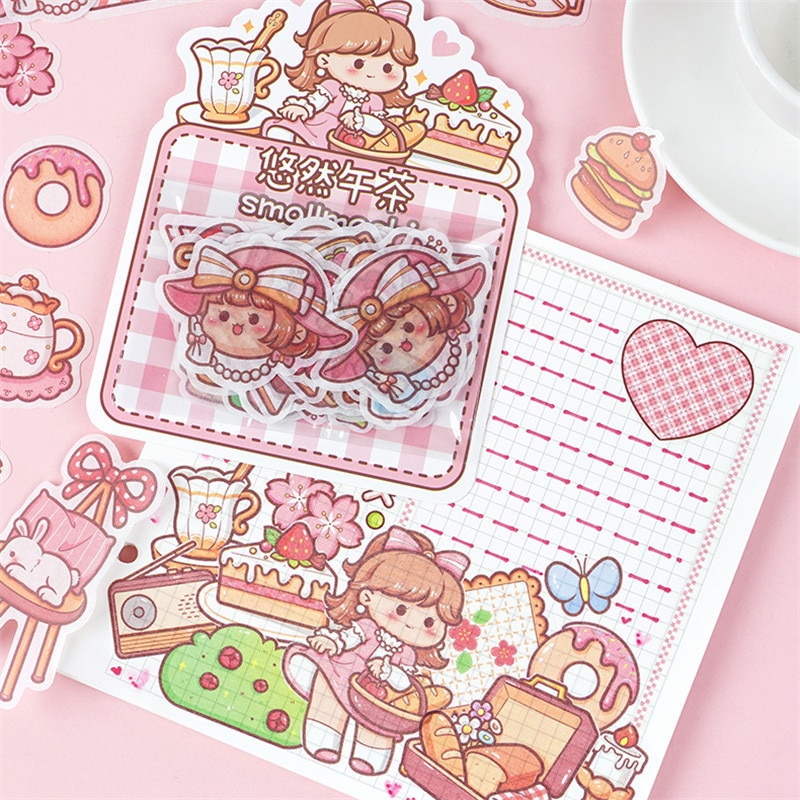 50pcs/1lot kawaii Stationery Stickers small mochi Diary Planner junk journal Decorative Scrapbooking DIY Craft Stickers 1 order