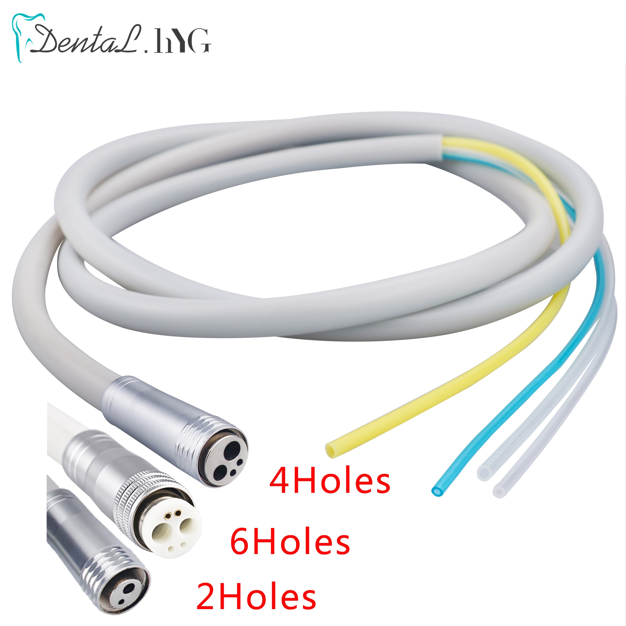 Dental High Speed Handpiece 2/4 / 6 Holes Handpiece Hose Tube With Connector For High/Low Speed Handpiece Dentist Materials