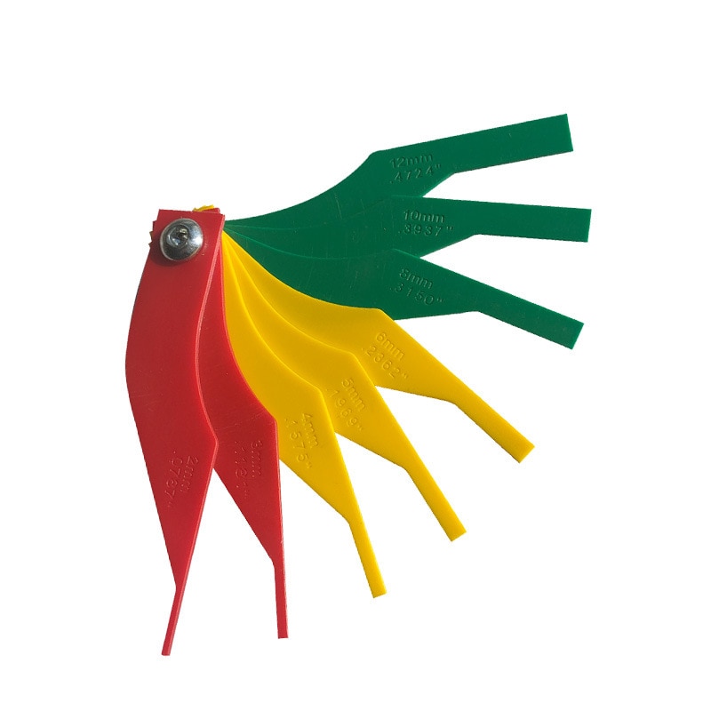 New 8 In 1 Brake Pad Measuring Tool Gauge Feeler Tester Scale Lining Thickness Wear Meter Thickness Gauge Handy Measuring