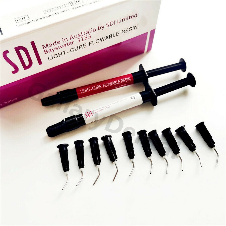 Dental SDI Light-Cure Flowable Curing Composite Resin 2Syringes/Box