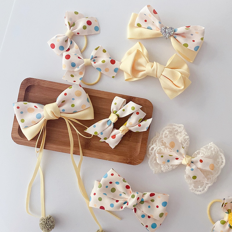 Korean Style Bow Hair Clips Girls Baby Hair Accessories Children Hair Grips Barrettes Kids Hair Wear Hairpin Bowknot Hair Pins