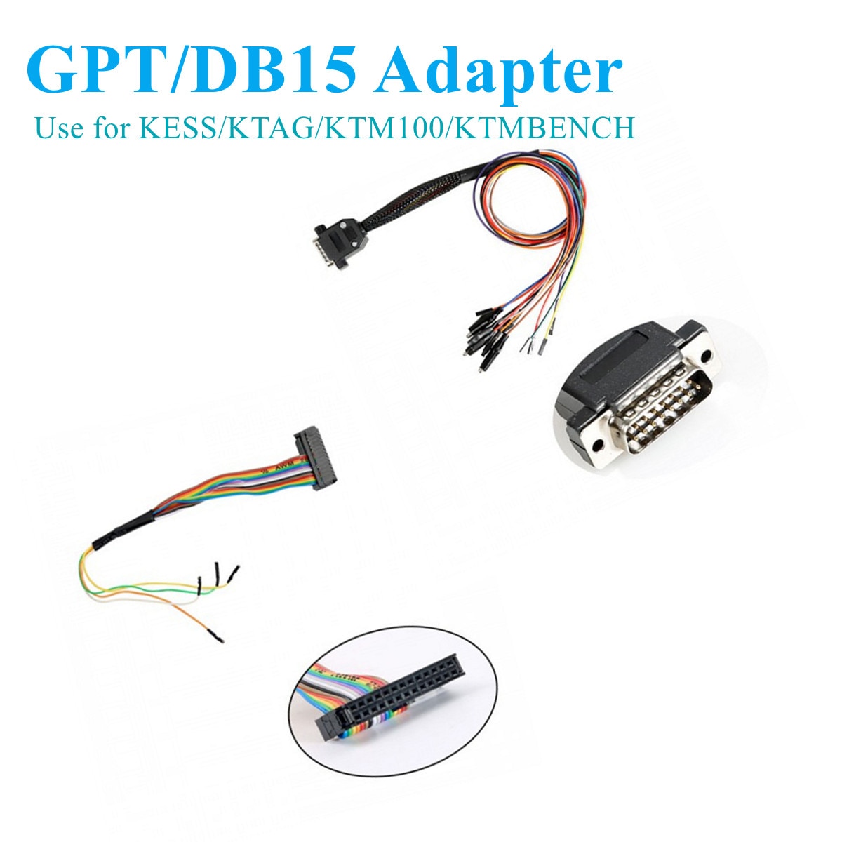 DB15 MED17-EDC17 Adapter 14P 600KT02 F32GN037C ECU Connector Use For KE-SS/KT-AG/BENCH