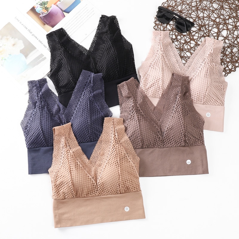 Women Tank Crop Top Seamless Underwear V Neck Plus Size Sexy Lingerie Intimates Fashion with Removable Padded Sports Camisole