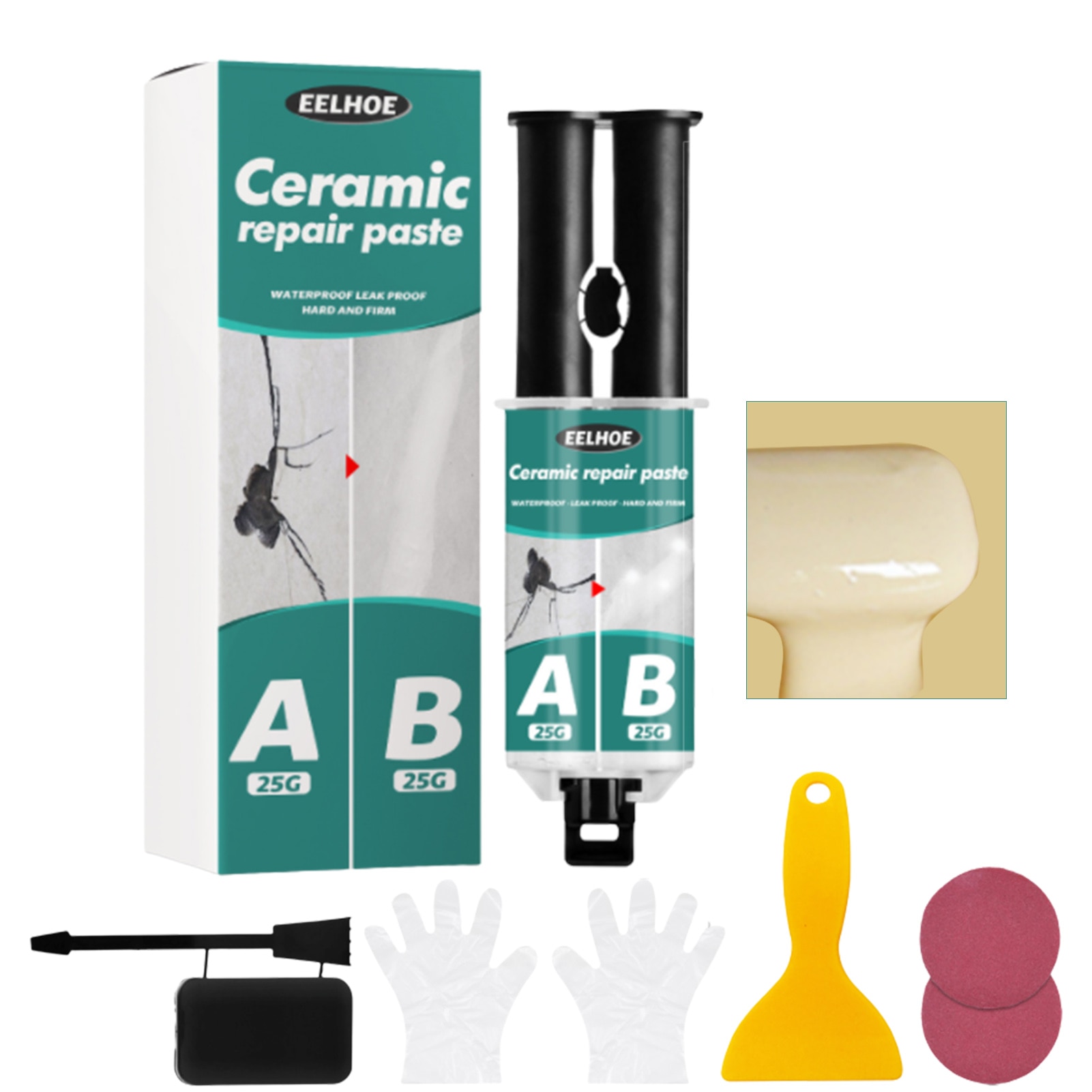 Tile Repair Paste Kit Tile Repair Paste A&B Glue Tile Filler Heavy Duty Universal Acrylic Crack Mending Agent Set Bathtub Re