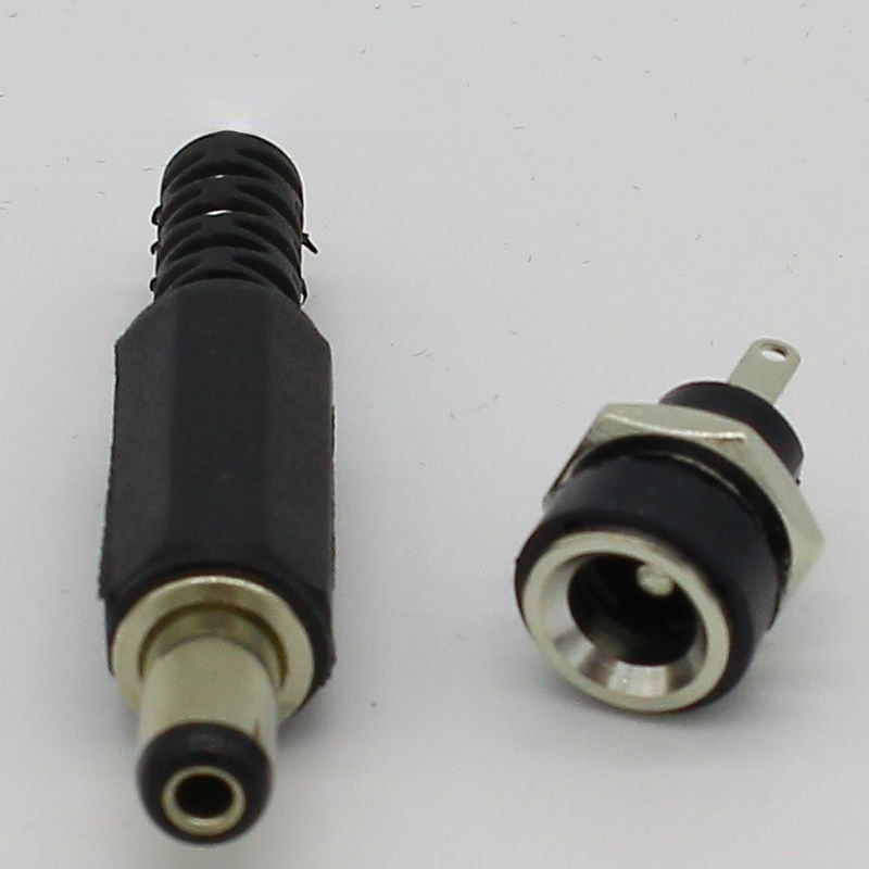 2.1x5.5mm DC Power Female Plug Jack 5pcs + Male Plug Jack Connector Socket Adapter 5pcs