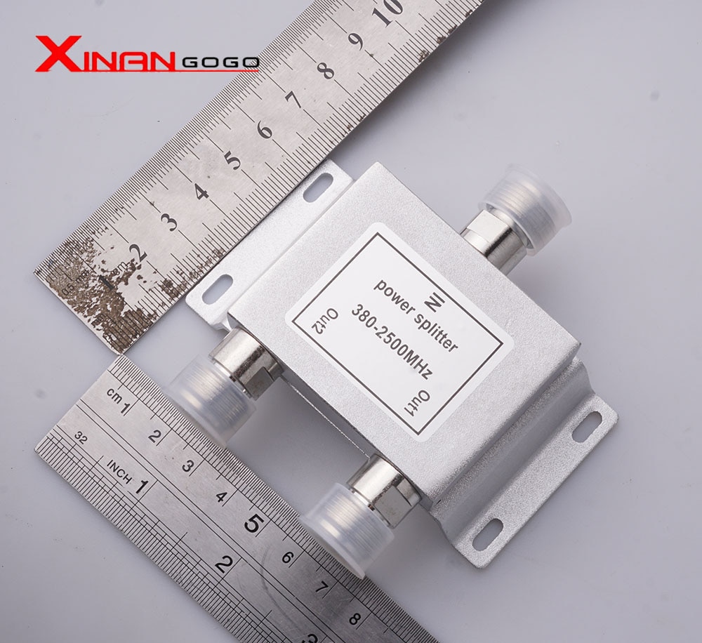 Xinangogo N female 1 to 2 Way Power Splitter 380-2500MHz Signal Booster Divider N female 50ohm