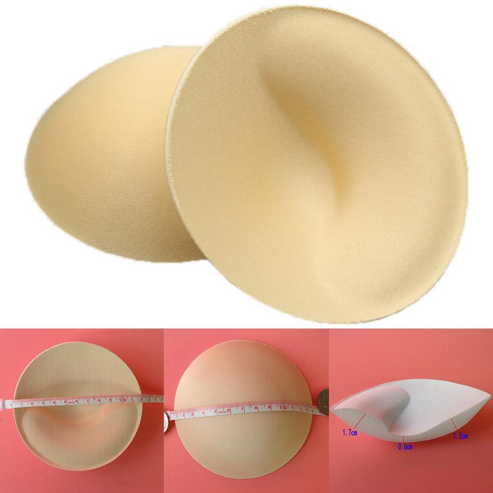 1 Pair Sponge Bra Pads Swimsuit Breast Push Up Bra Padding Chest Enhancers Bra Foam Insert Chest Cup Women Intimates Accessories