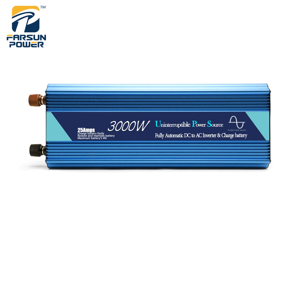 Auto inverter 12v 24v 48v to 220v with charge farsun power inverter pure sine power 3000W welding inverter for home
