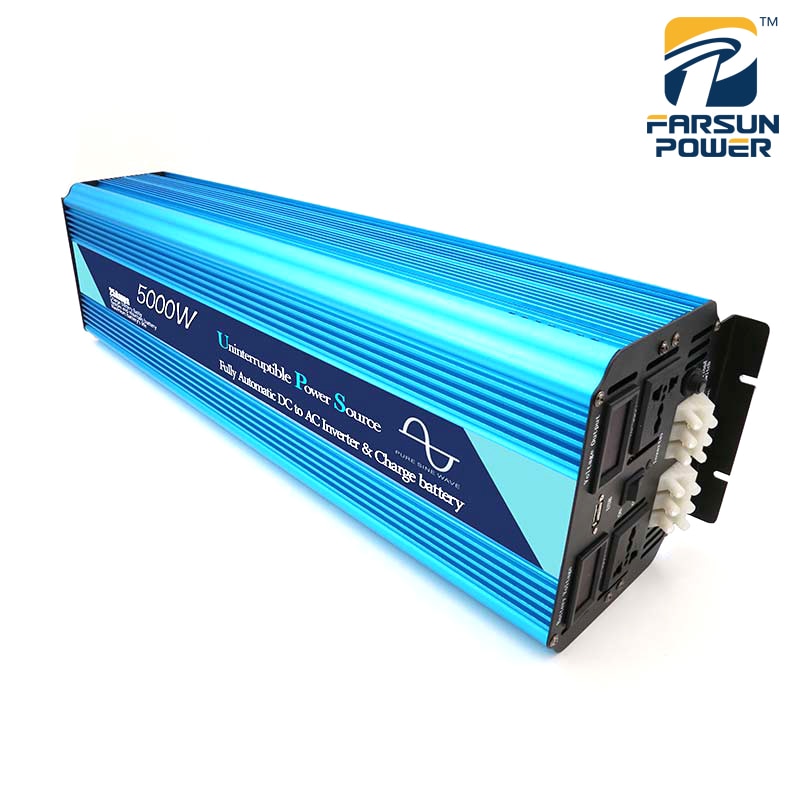 Car inverter with charge 24v 48v to 220v power 5000W farsun inverter pure sine wave inverter welding inverter