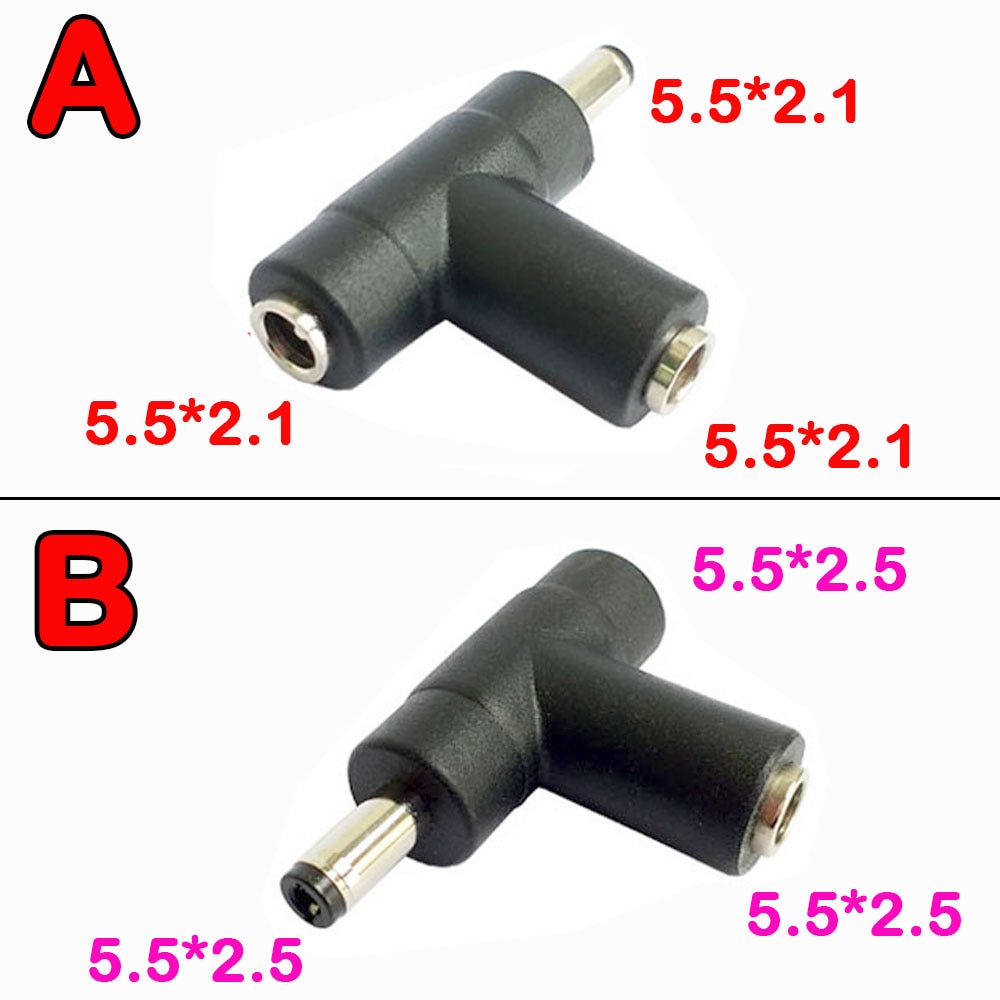 5.5 x 2.1 mm female to 5.5 x 2.1 mm male Female DC Power Connector Adapter Laptop 5.5*2.5 female to male 5.5*2.5