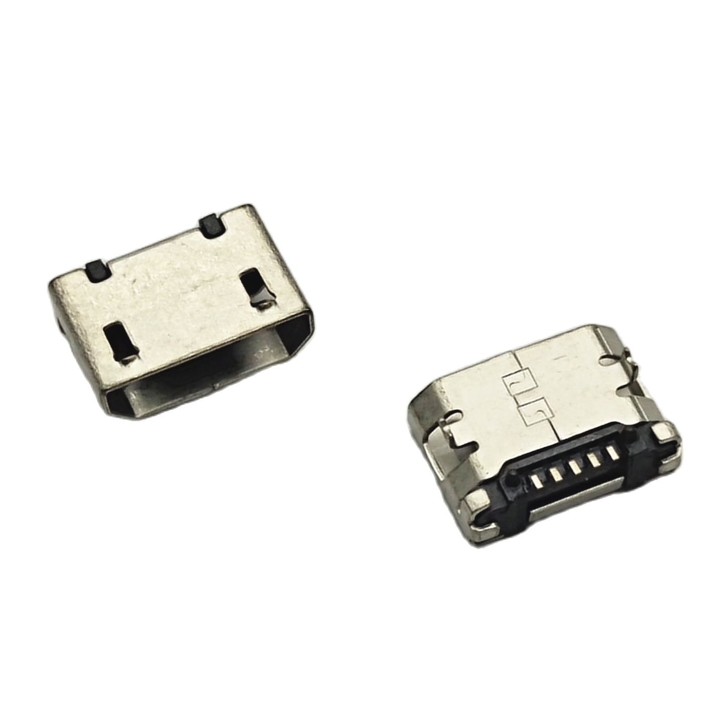 10pcs Micro USB connector 5pin 6.4mm No side Flat Mouth short pin DIP2 Data port Charging port connector for Mobile end plug