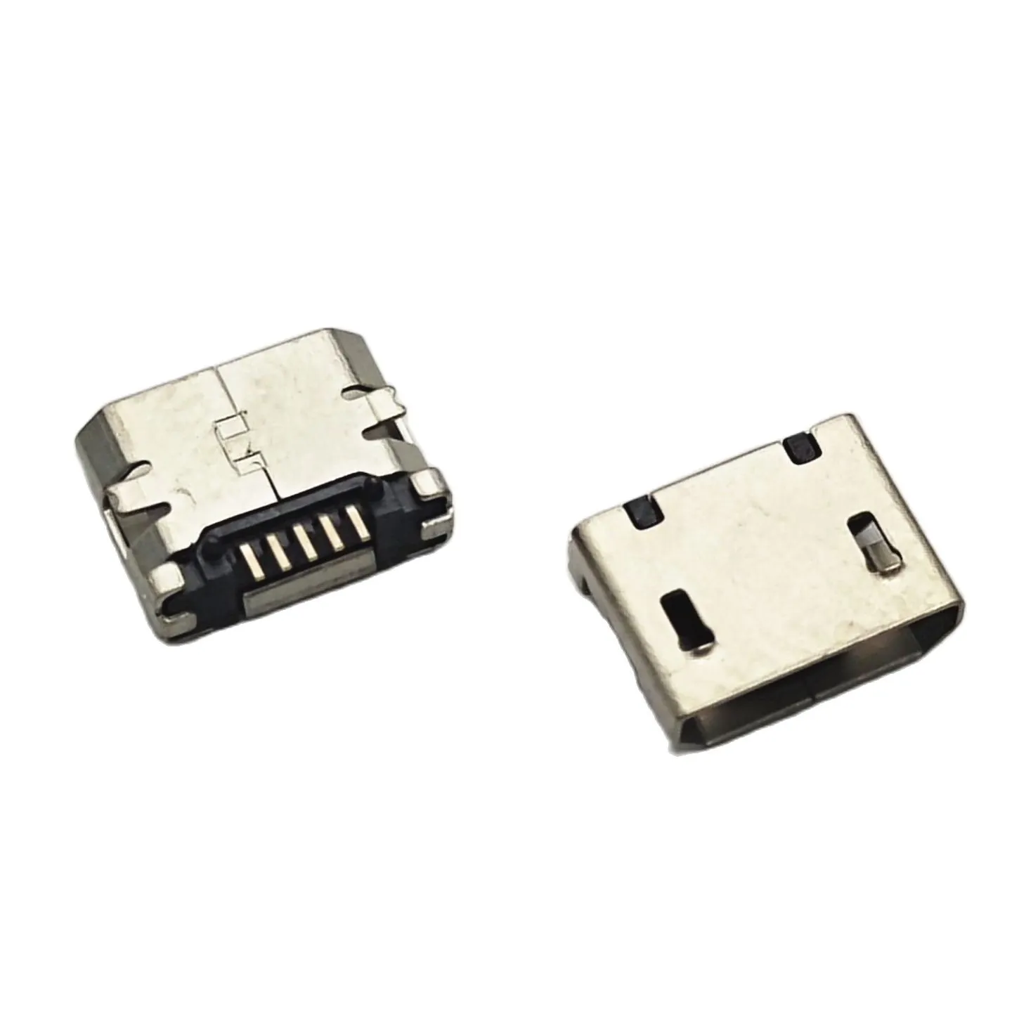 50pcs Micro USB Connector SMD female socket No side Flat mouth 5pin Short needle for Mobile phone Tail Data plug Charging port