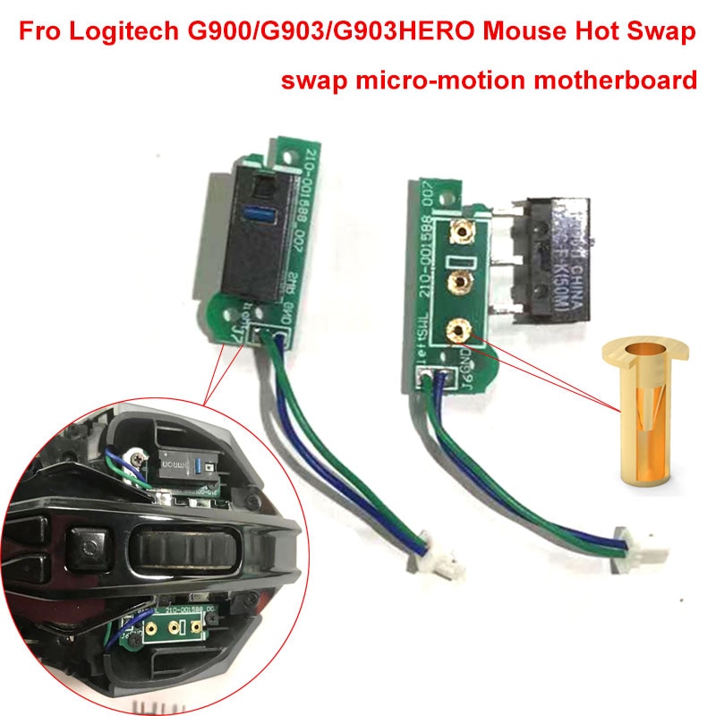 For Logitech G900G903/G903HERO game mouse universal solder-free hot-swap micro-motion small motherboard repair replacement parts
