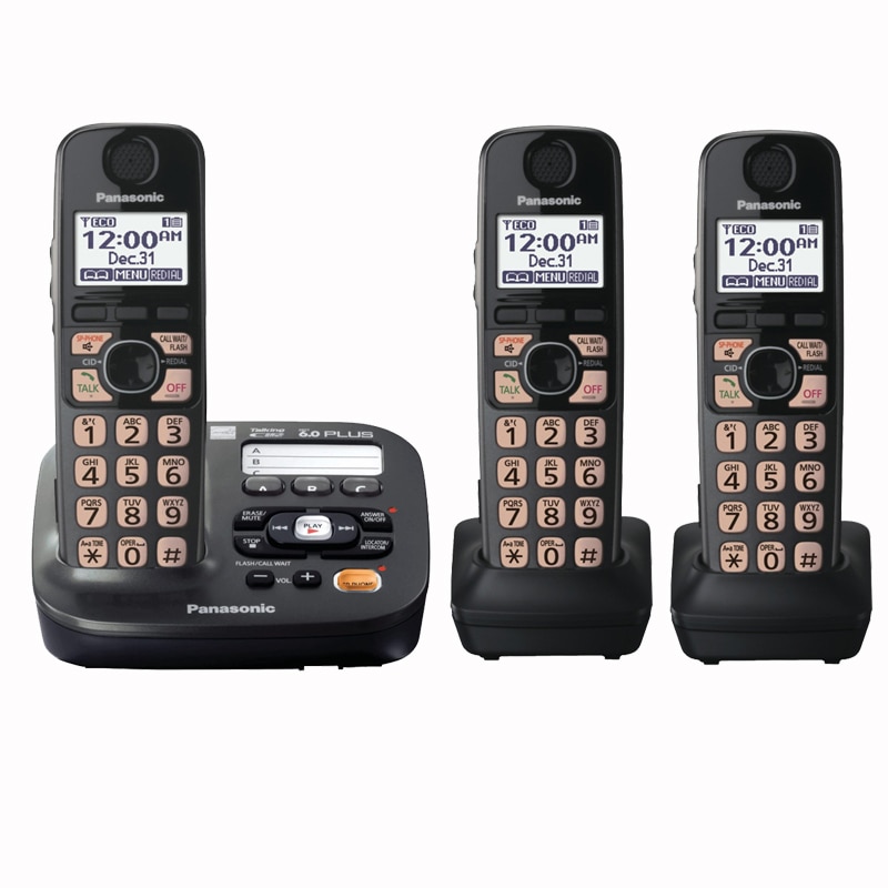 DECT 6.0 Plus Digital Cordless Telephone With Internal intercom Call ID Home Wireless Phone English Spain Language