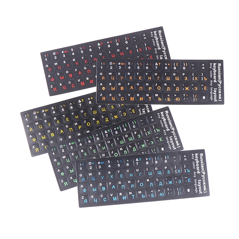 Standard Russian Letters Keyboard Stickers Frosted PVC Waterproof Notebook Computer Desktop Keyboard Laptop Keypad Covers Film