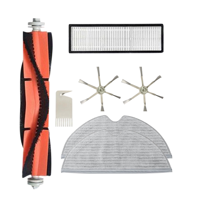 7Pcs Replacement Spare Parts For Xiaomi Mijia 2C Robot Vacuum Cleaner Accessories HEPA Filter Main Side Brush Mop Cloth
