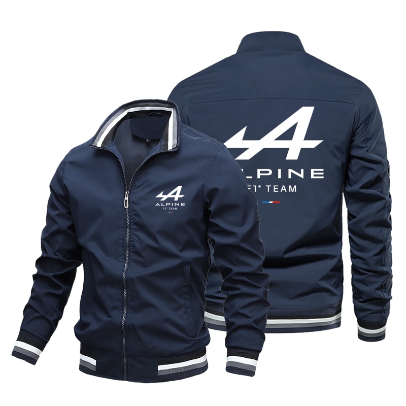 Alpine F1 Team New Zip Jacket Men's Pocket Casual Sportswear Outdoor Cardigan Sports Team Jacket Men's Logo Jacket Rac