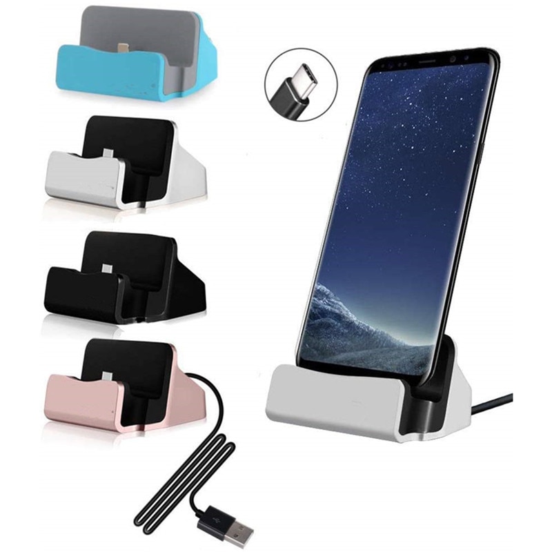 USB Cable Dock Station Type C Charging Stand for Huawei Samsung Plus Xiaomi Phone Stand Holder Charging Base Usb Charger