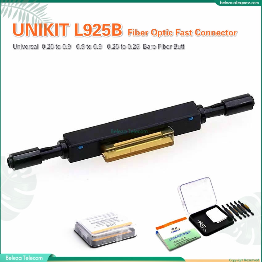 Unikit L925B 10pcs/lot L925B Fiber Optic Quick Connector Optical Fiber Mechanical Splice for Drop Cable Free shipping