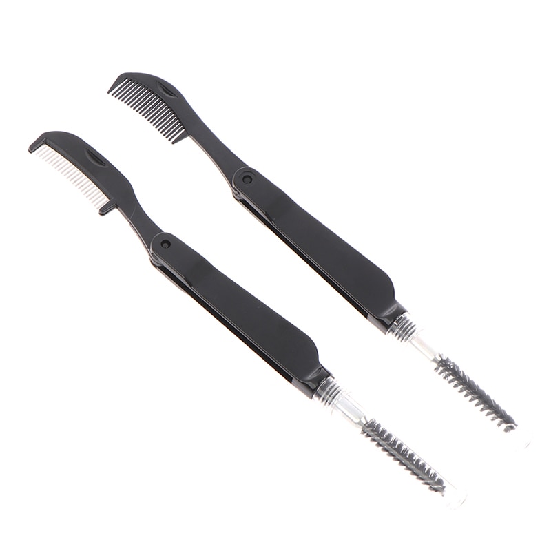 Mini Dual-purpose Stainless Steel Comb Eyelash Brush Eyelash Comb Eyebrow Comb Multifunction Makeup Tools Mascara Brush