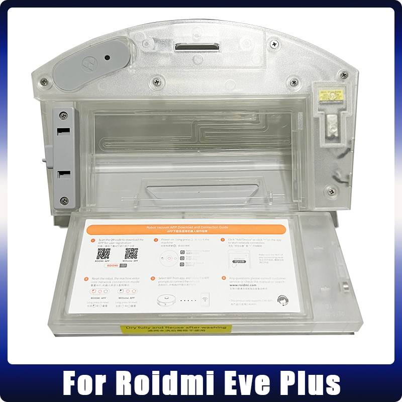 Replacement For Xiaomi Roidmi Eve Plus Robot Vacuum Cleaner Sweeper Accessories Electric 2 in 1 Dust Box Water Tank Filter Parts