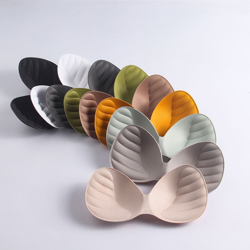 1pair Sponge Bra Pads Push Up Breast Enhancer Removeable Bra Padding Inserts Cups for Swimsuit Bikini Padding Intimates 2022