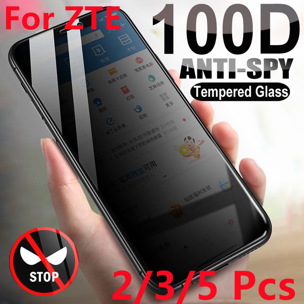 2/3/5Pcs Anti Spy Tempered Glass Screen Protector For ZTE AXON 30 31 S30 Pro 11 5G Blade 20 A7 Nubia Red Magic 6 7 Privacy Film