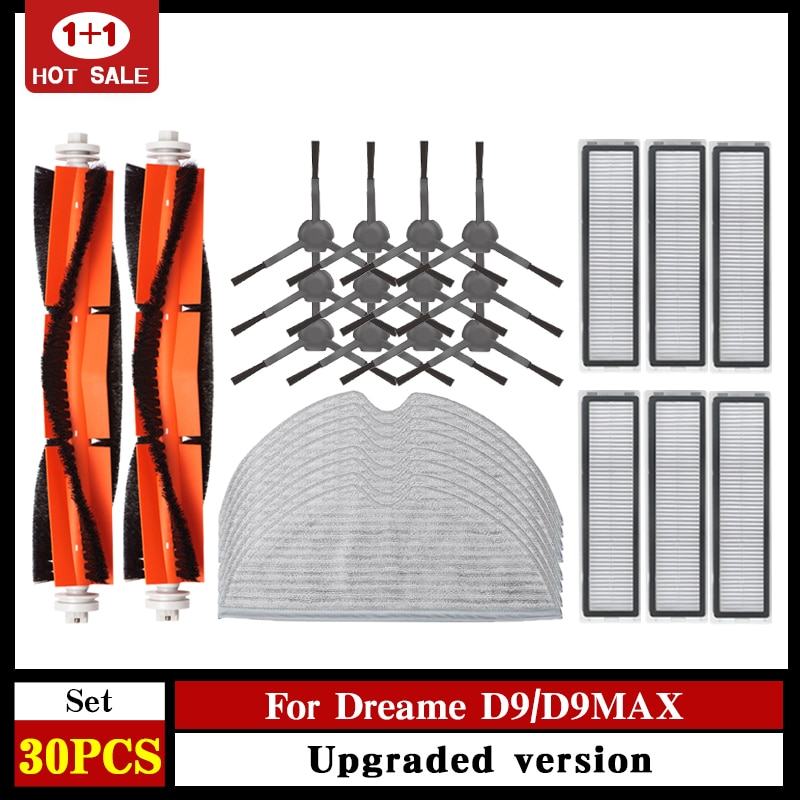 For Dreame Bot D9 MAX Accessories Robot Vacuum cleaner L10 Pro Hepa Filter Main Brush Mop cloth Replacement Spare Parts