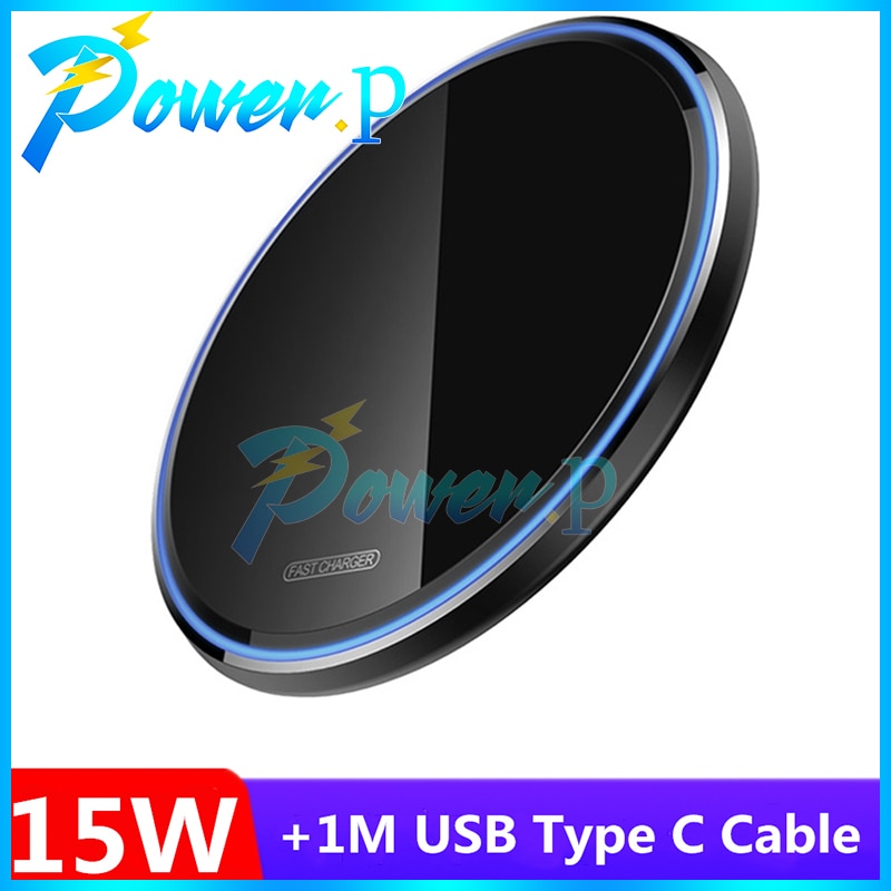 15W Qi Wireless Charger For iPhone 13 12 11 Pro X XS Max XR 8 xiaomi oppo Samsung S21 S20 S10 Fast Charging Dock Station Phone