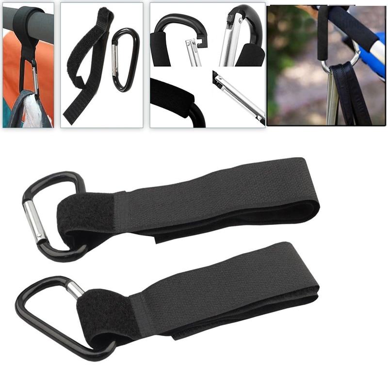 2Pc Universal Buggy Mummy Pushchair Pram Stroller Hook Shopping Bag