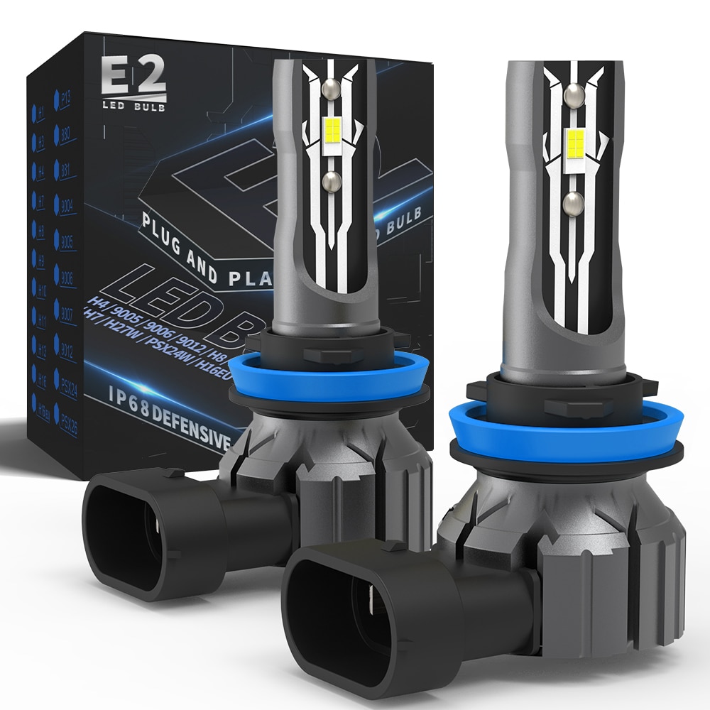AENVTOL 2Pcs H27 880 881 LED Bulb H27W/2 H27W LED H27W H8 H11 H7 Car Fog Light Driving Day Running Lamp 12V 30000LM 6500K White