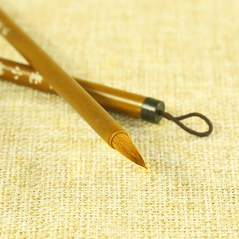 Huzhou Weasel Hair Brush Pen Chinese Brush Pen Chinese Small Regular Script Scripture Calligraphy Copying Brushes Tinta China