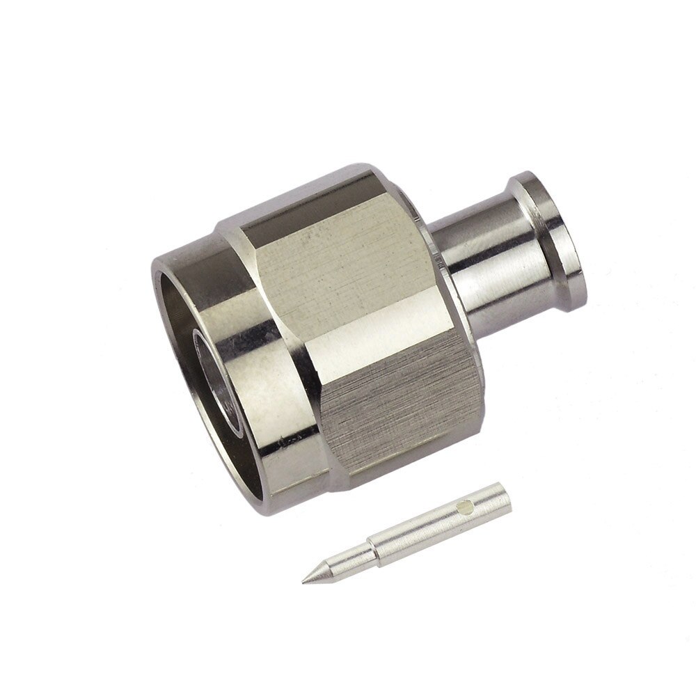 Superbat N-Type 50 Ohm Straight Solder Plug Connector for .250 Semi-Rigid Cable