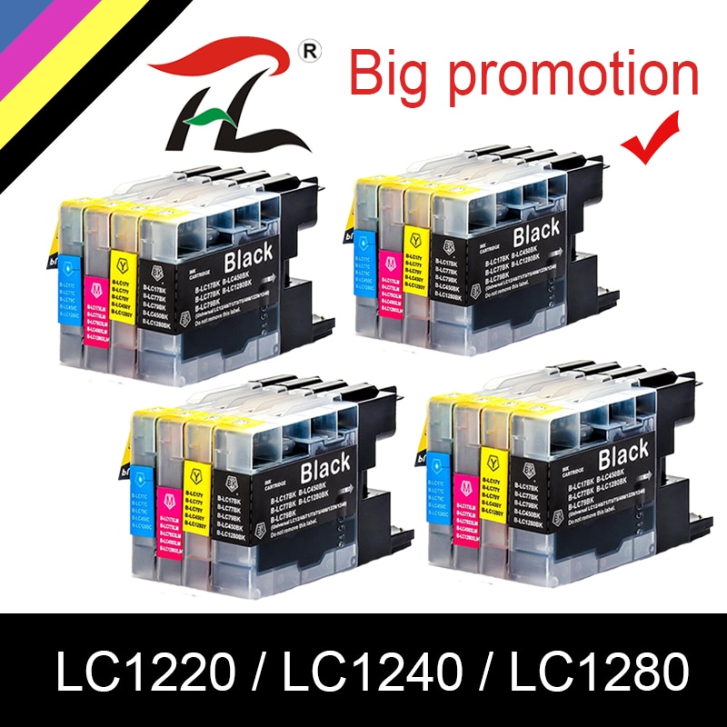 LC1280 LC1240 LC1220 Compatible Ink Cartridge For Brother MFC-J280W J430W J435W J5910DW J625DW J6510DW J6910DW DCP-J725DW