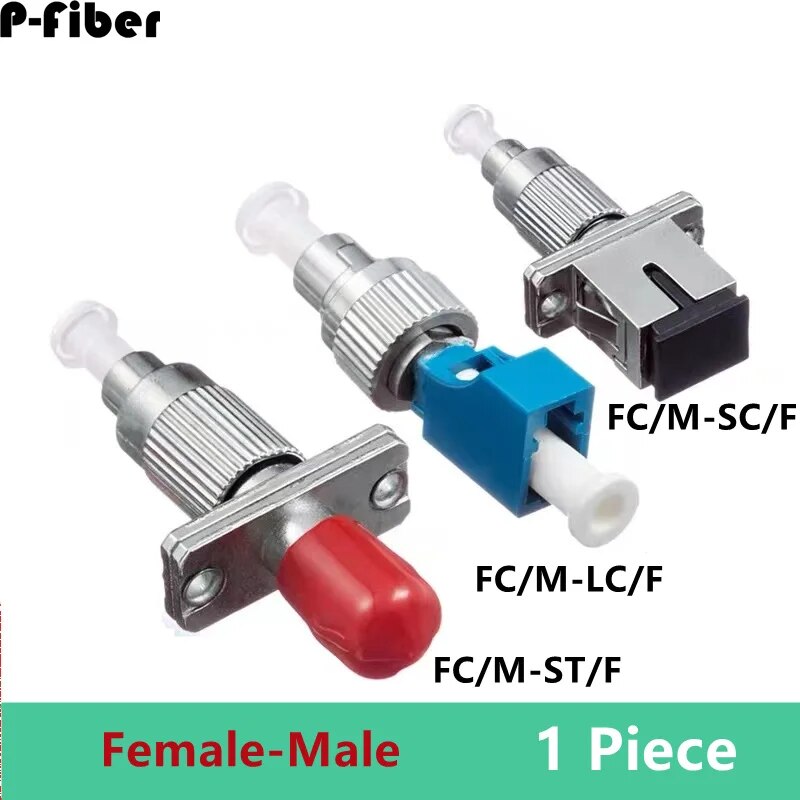 1pc FC-LC adapter hybrid female to male optical fiber coupler FC-SC FC-ST SM single FM fiber optic red light pen