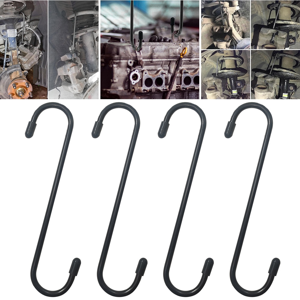 4pcs Brake Caliper Hooks Automotive Repair Tool S Shape Hook Suspension Disc Service Brake Caliper Hanger