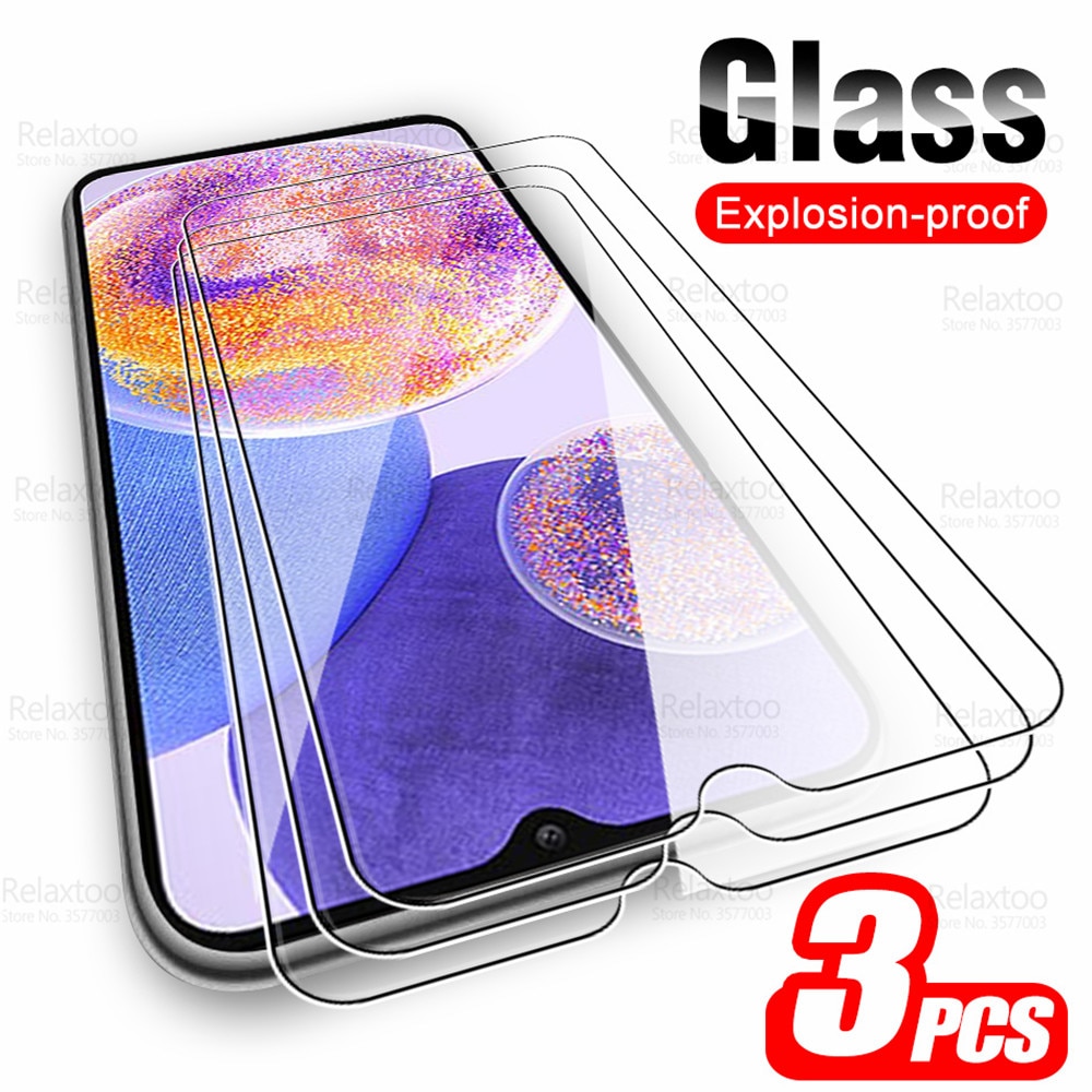 3Pcs Tempered Glass For Samsung Galaxy A23 Protective Glass Samsunga23 Galaxya23 4G 6.6" A 23 Screen Protector Armor Cover 