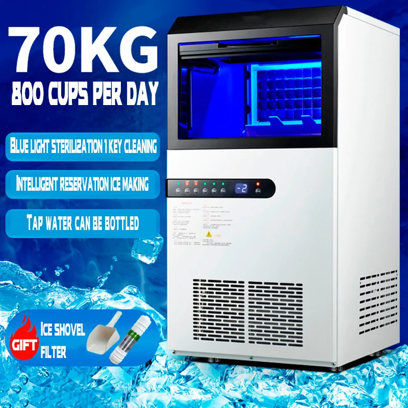 45/70KG Per 24 Hours Countertop Ice Makers Automatic Cube Ice Making Machine Ice Maker For Commercial Use 220V/110V