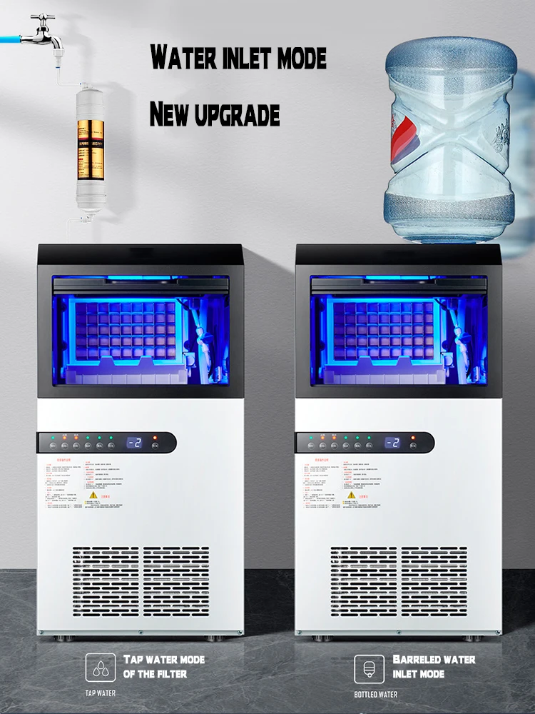 Commercial Ice Maker 45/70KG Cube Ice Machine Automatic/Home Commercial Ice Machine/For Bar Coffee Tea Shop