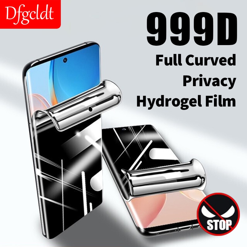 Full Curved Anti-Spy Hydrogel Film for Vivo X80 X70 X60 Pro Plus Privacy Screen Protector for Vivo X Note iQOO 9 8 Pro not glass
