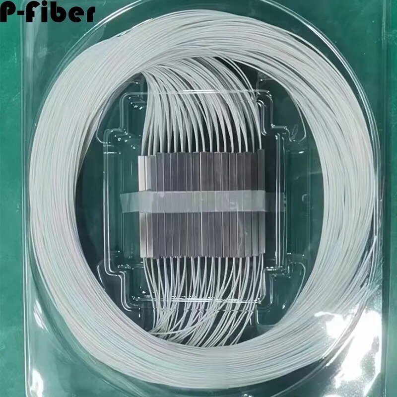 10pcs PLC optical splitter steel tube micro optical splitter 1*8 1*4 1*2 1*16 1*32 1*64 mini fiber optic splitter