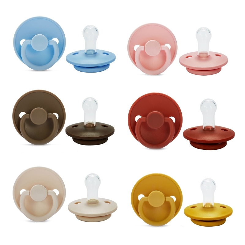 Baby Silicone Pacifier Food Grade Soother BPA Free 6-18 Months Old for Baby Girls Boys Sleepy Outdoor Dummy Pacifier Soother